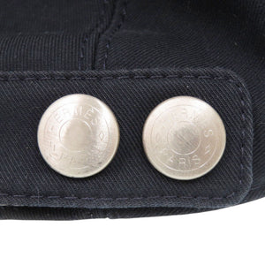 美品 エルメス Nevada Super H cap コットン ネイビー 帽子 0723【中古】HERMES
