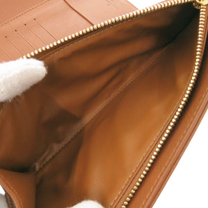 新品同様 ルイ ヴィトン ポルトフォイユ アメリア モノグラム マヒナ M95996 コニャック 長財布 茶 LV 0729【中古】LOUIS VUITTON