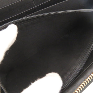 新品同様 グッチ マイクログッチシマ リボン 388680 ブラック ラウンドファスナー 長財布 黒 0731【中古】GUCCI