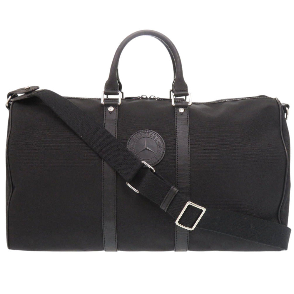 ハンティングワールド × メルセデスベンツ ブラック ボストンバッグ 黒 0751【中古】HUNTING WORLD メンズ