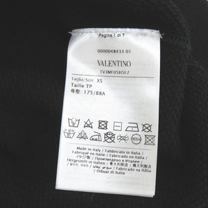 美品 ヴァレンティノ Vロゴ TV3MF05H5F7 コットン サイズXS ブラック スウェット トレーナー 黒 0755【中古】Valentino メンズ