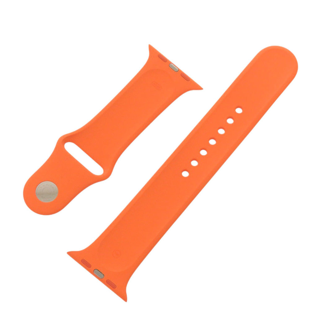 新品同様 エルメス AppleWatch アップルウォッチ 44mm 替えベルト ラバー オレンジ 0768【中古】HERMES