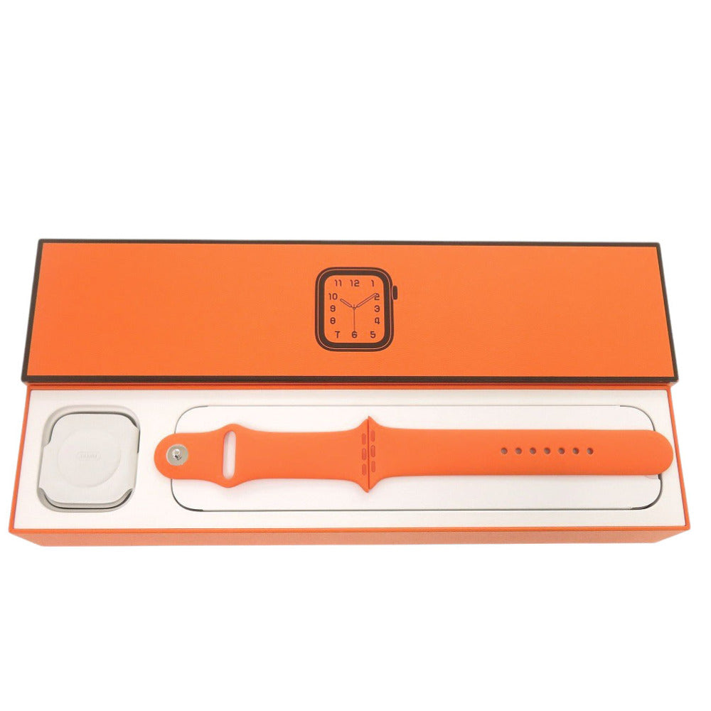 新品同様 エルメス AppleWatch アップルウォッチ 44mm 替えベルト ラバー オレンジ 0768【中古】HERMES
