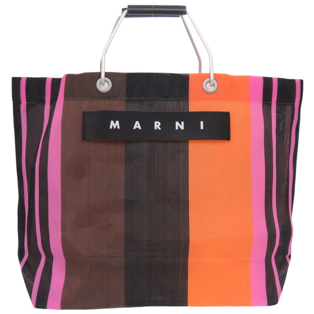 美品 マルニ MARKET STRIPE BAG マルチカラー トートバッグ 0770【中古】MARNI