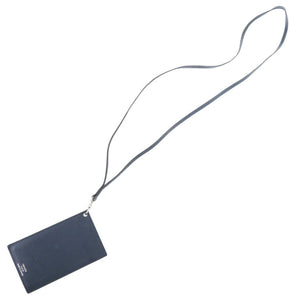 美品 エルメス レザー ネイビー シルバー金具 パスケース 0772【中古】HERMES メンズ