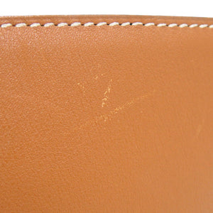 エルメス ラウンドバックル レザー ブラウン シルバー金具 □L刻印(2008年製) ベルト 茶 0789【中古】HERMES
