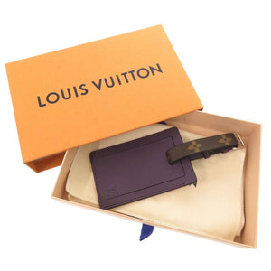 ルイ ヴィトン ポルト アドレス ケッチュ レザー モノグラムキャンバス パープル ネームタグ キーホルダー LV 0797【中古】LOUIS VUITTON