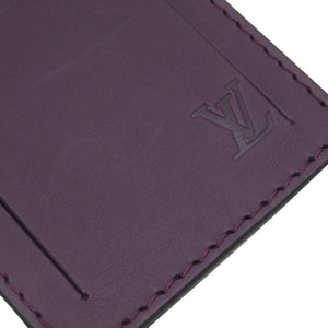 ルイ ヴィトン ポルト アドレス ケッチュ レザー モノグラムキャンバス パープル ネームタグ キーホルダー LV 0797【中古】LOUIS VUITTON
