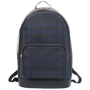 新品同様 バーバリー ロッコ バックパック レザー ネイビー リュック デイパック 0833【中古】BURBERRY メンズ