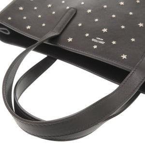 新品同様 ジミーチュウ スタースタッズ レザー ブラック 2WAY トートバッグ 黒 0836【中古】JIMMY CHOO