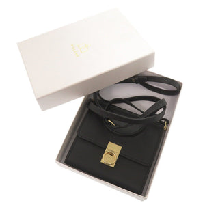 美品 ポレーヌ Numero Sept クロスボディウォレット レザー ブラック ショルダーウォレット 財布 黒 0846【中古】POLENE