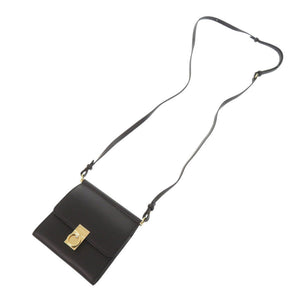 美品 ポレーヌ Numero Sept クロスボディウォレット レザー ブラック ショルダーウォレット 財布 黒 0846【中古】POLENE