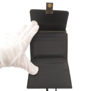 美品 ポレーヌ Numero Sept クロスボディウォレット レザー ブラック ショルダーウォレット 財布 黒 0846【中古】POLENE