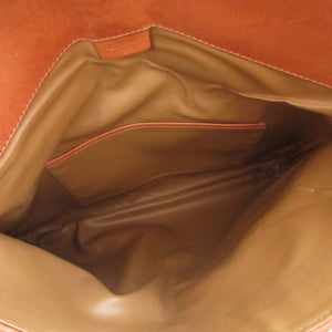 セリーヌ マカダム PVC レザー ベージュ ブラウン 茶 クラッチバッグ 0854【中古】CELINE