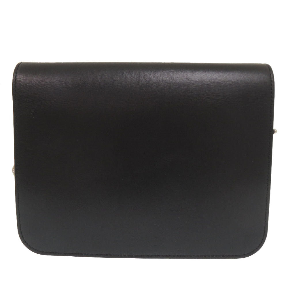 美品 マルベリー クリフトン レザー ブラック チェーンショルダー ショルダーバッグ 黒 0881【中古】MULBERRY