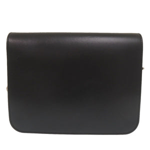 美品 マルベリー クリフトン レザー ブラック チェーンショルダー ショルダーバッグ 黒 0881【中古】MULBERRY