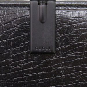 美品 グッチ バンブー 二つ折り長財布 112522 レザー ブラック ブラウン 黒 0920【中古】GUCCI