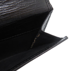 美品 グッチ バンブー 二つ折り長財布 112522 レザー ブラック ブラウン 黒 0920【中古】GUCCI