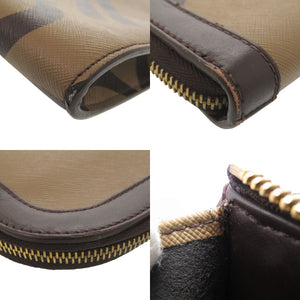 ダンヒル ラゲッジキャンバス ジップフォリオ レザー ブラウン クラッチバッグ 茶 0938【中古】Dunhill メンズ