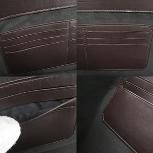 ダンヒル ラゲッジキャンバス ジップフォリオ レザー ブラウン クラッチバッグ 茶 0938【中古】Dunhill メンズ