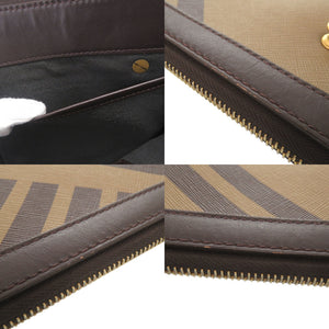 ダンヒル ラゲッジキャンバス ジップフォリオ レザー ブラウン クラッチバッグ 茶 0938【中古】Dunhill メンズ