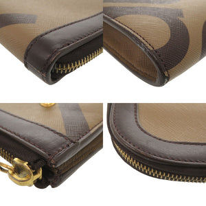 ダンヒル ラゲッジキャンバス ジップフォリオ レザー ブラウン クラッチバッグ 茶 0938【中古】Dunhill メンズ