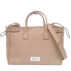 美品 メゾン マルジェラ 5AC SB1WD0008 レザー ピンクベージュ 2way トートバッグ ハンドバッグ 0952【中古】Maison Margiela