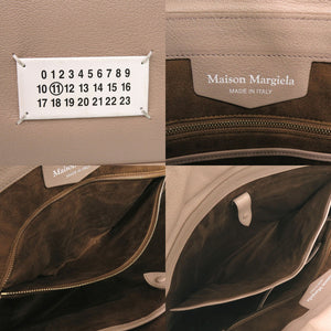 美品 メゾン マルジェラ 5AC SB1WD0008 レザー ピンクベージュ 2way トートバッグ ハンドバッグ 0952【中古】Maison Margiela