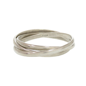 ティファニー ヘビートリニティ 3連バングル シルバー925 シルバー 0963【中古】TIFFANY&Co.
