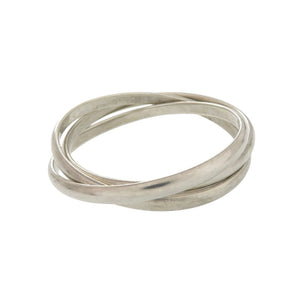 ティファニー ヘビートリニティ 3連バングル シルバー925 シルバー 0963【中古】TIFFANY&Co.
