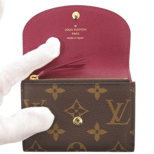 美品 ルイ ヴィトン ポルトモネ ロザリ モノグラム フューシャ M41939 IC 二つ折り財布 LV 0995【中古】LOUIS VUITTON