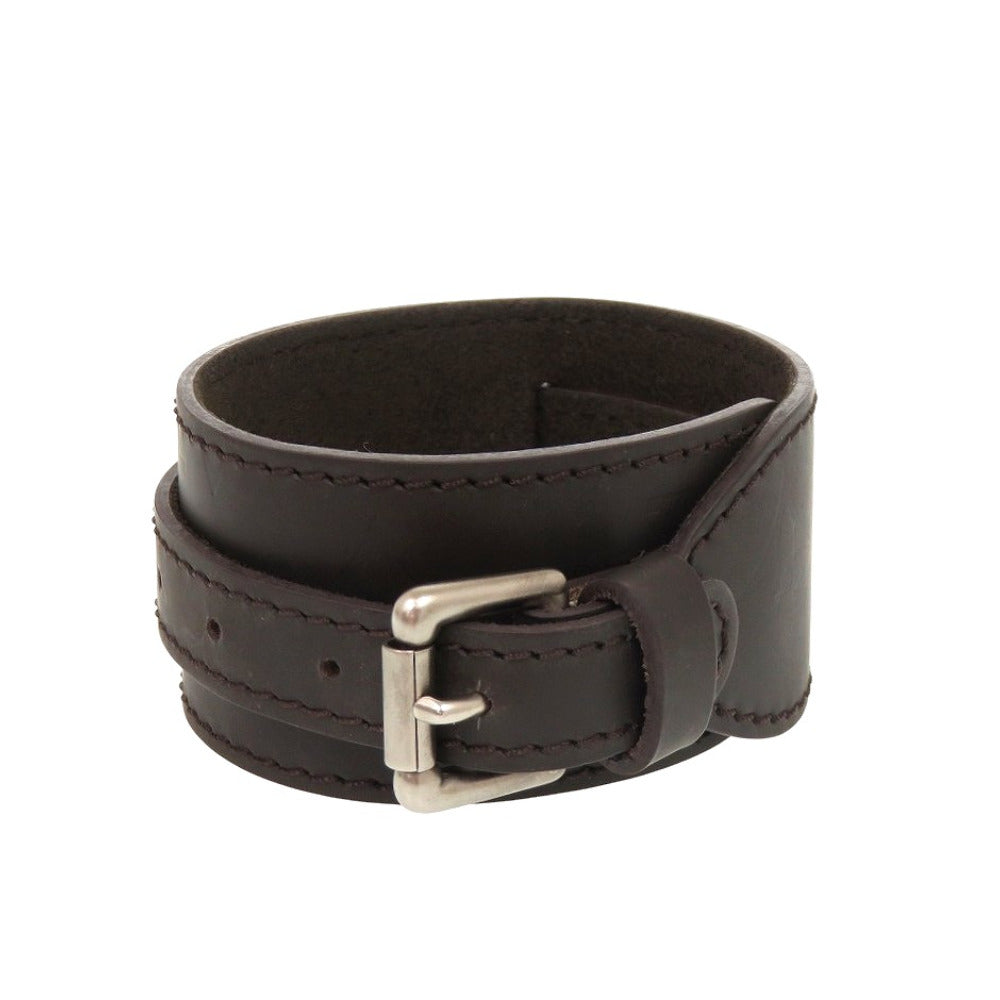 美品 ルイ ヴィトン プラスレ フォース M66500 モノグラムグラセレザー ブラウン ブレスレット LV 0996【中古】LOUIS VUITTON