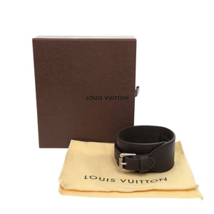 美品 ルイ ヴィトン プラスレ フォース M66500 モノグラムグラセレザー ブラウン ブレスレット LV 0996【中古】LOUIS VUITTON