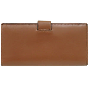 プラダ シティカーフタブ 1MV025 レザー ブラウン 長財布 茶 0998【中古】PRADA