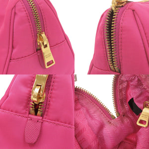 プラダ トライアングルロゴ 1N1866 ナイロン ピンク 化粧ポーチ ポーチ 0999【中古】PRADA