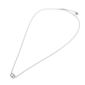 美品 クリスチャン ディオール クレール ディー リュヌ ストーン シルバー ネックレス アクセサリー 1011 【中古】 Christian Dior