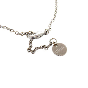 美品 クリスチャン ディオール クレール ディー リュヌ ストーン シルバー ネックレス アクセサリー 1011 【中古】 Christian Dior