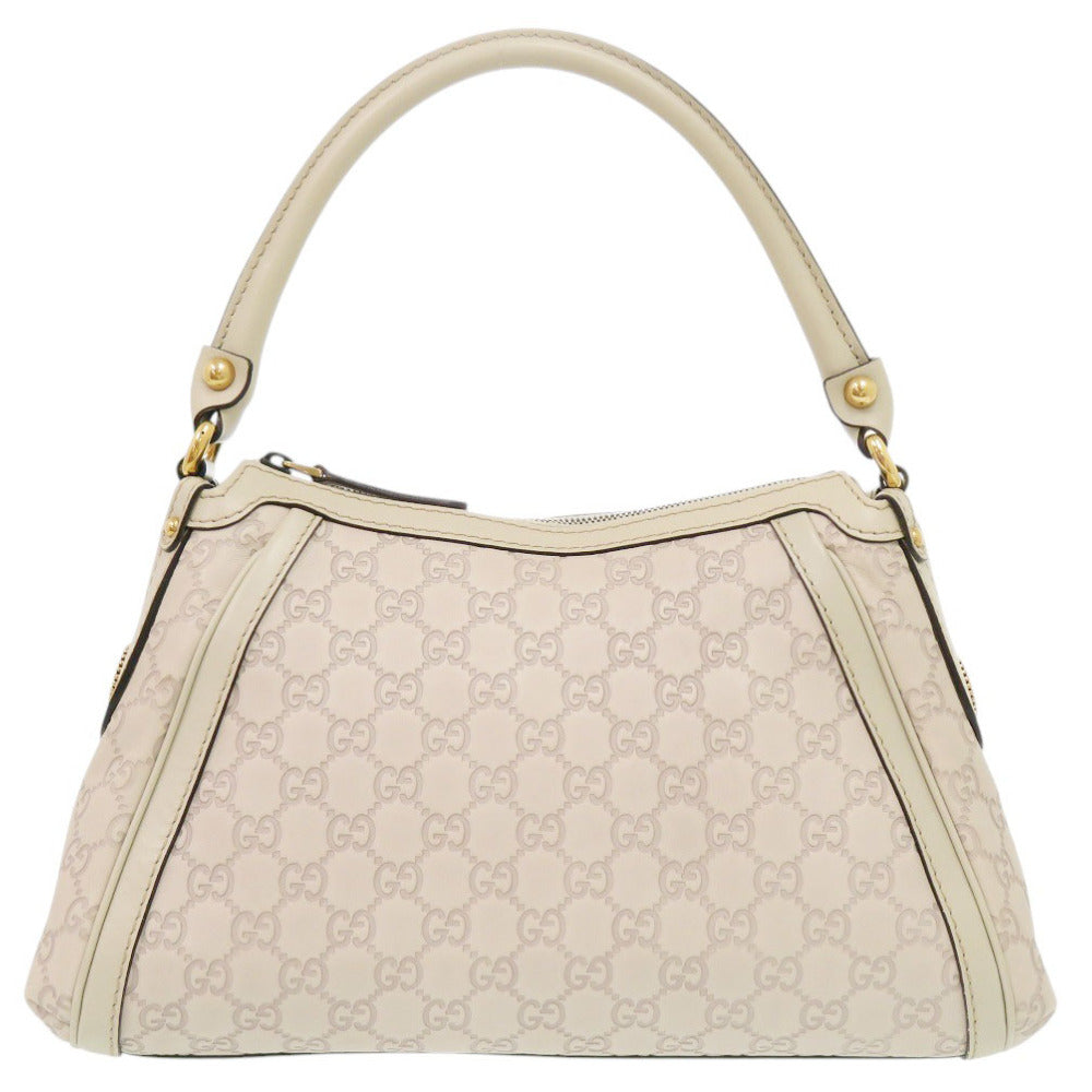 美品 グッチ スカーレット グッチシマ 282298 レザー アイボリー ハンドバッグ 1020【中古】GUCCI