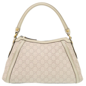美品 グッチ スカーレット グッチシマ 282298 レザー アイボリー ハンドバッグ 1020【中古】GUCCI