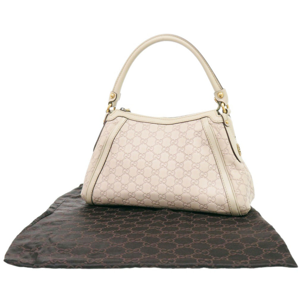 美品 グッチ スカーレット グッチシマ 282298 レザー アイボリー ハンドバッグ 1020【中古】GUCCI