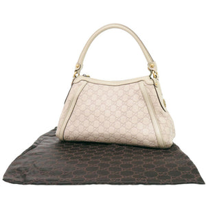 美品 グッチ スカーレット グッチシマ 282298 レザー アイボリー ハンドバッグ 1020【中古】GUCCI