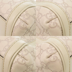 美品 グッチ スカーレット グッチシマ 282298 レザー アイボリー ハンドバッグ 1020【中古】GUCCI