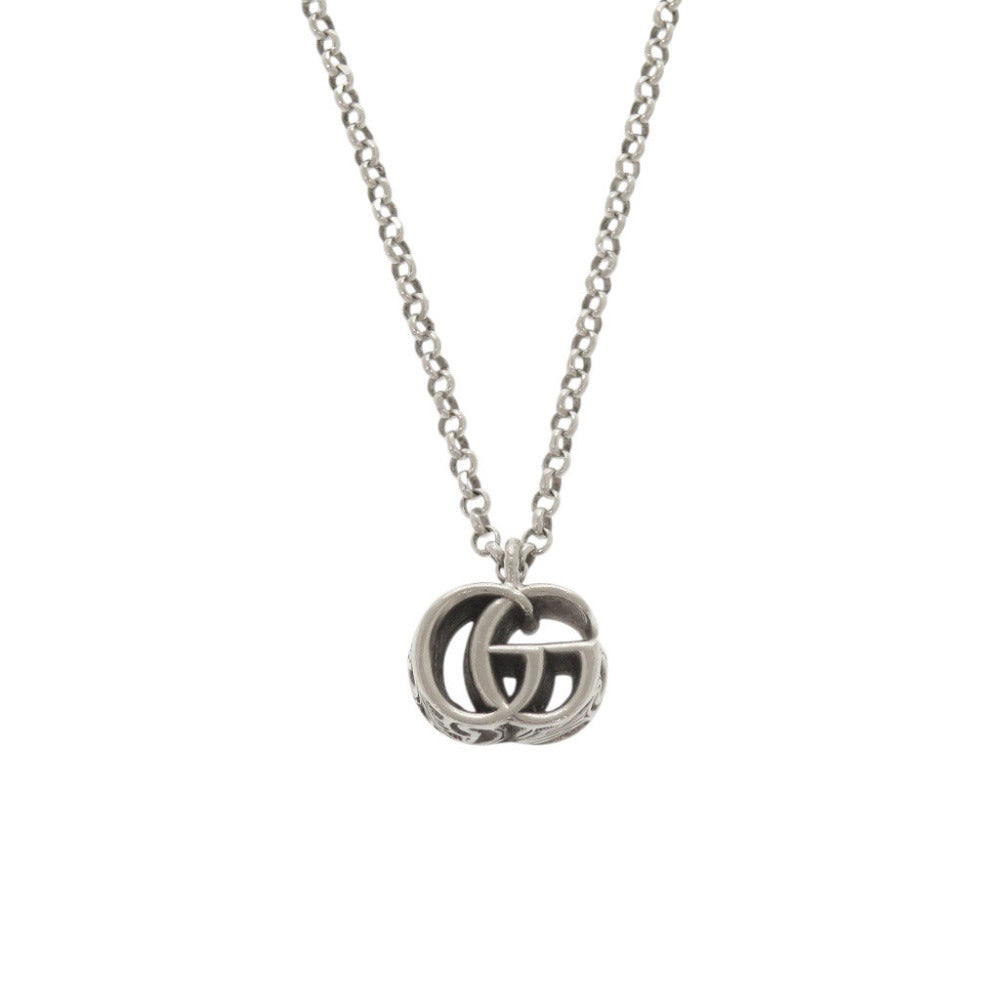 美品 グッチ ダブルG シルバー925 ネックレス ペンダント シルバー 1034【中古】GUCCI