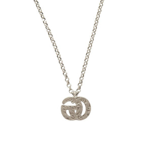 美品 グッチ ダブルG シルバー925 ネックレス ペンダント シルバー 1034【中古】GUCCI
