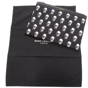 サンローランパリ スカル 397294 キャンバス/レザー ブラック クラッチバッグ 黒 1058【中古】SAINT LAURENT PARIS メンズ