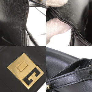 ジバンシィ エデン ミニ レザー ブラック 2WAY ハンドバッグ ショルダーバッグ 黒 1059【中古】GIVENCHY