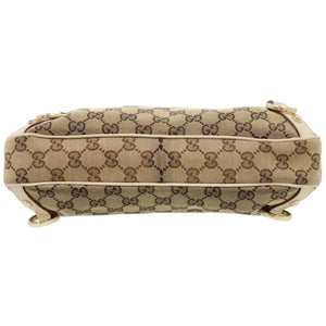 グッチ ホーボー アビー 130738 GGキャンバス/レザー ベージュ ショルダーバッグ 1066【中古】GUCCI
