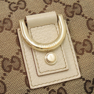 グッチ ホーボー アビー 130738 GGキャンバス/レザー ベージュ ショルダーバッグ 1066【中古】GUCCI
