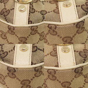 グッチ ホーボー アビー 130738 GGキャンバス/レザー ベージュ ショルダーバッグ 1066【中古】GUCCI