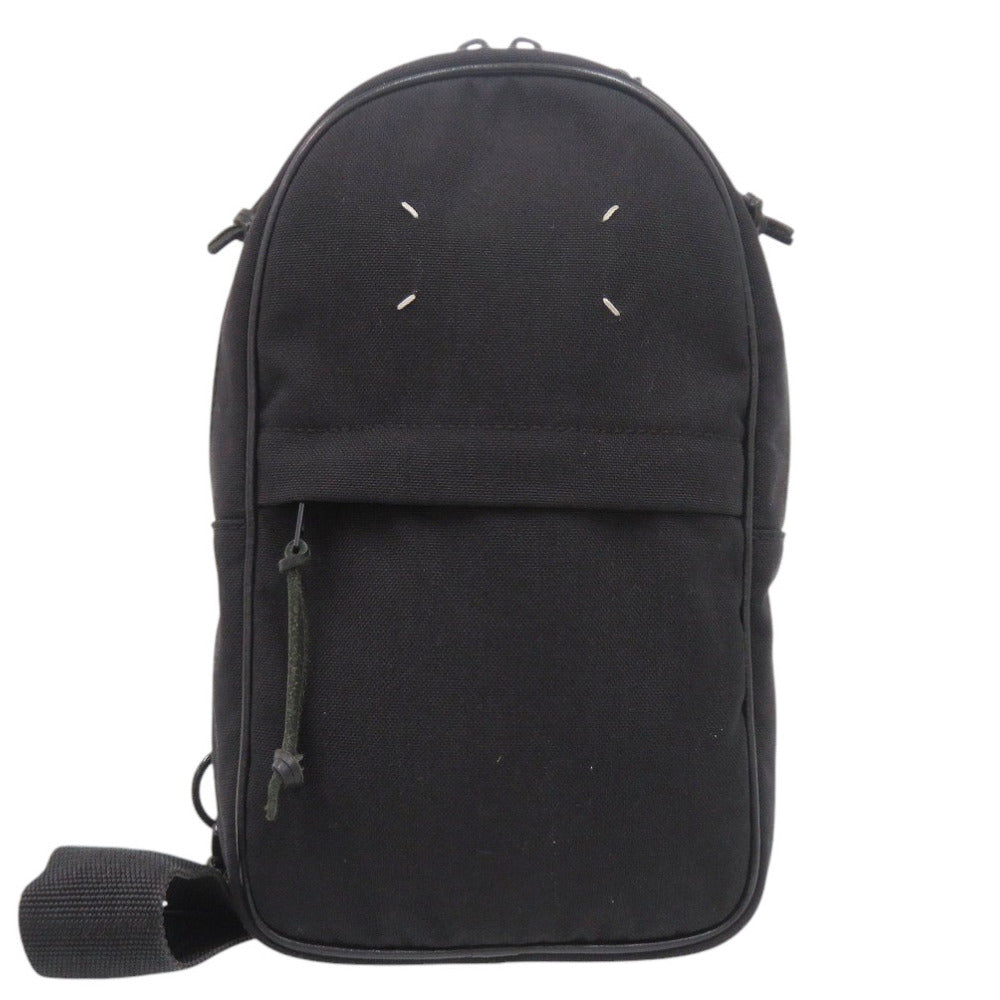メゾン マルジェラ キャンバス ブラック ボディバッグ 黒 1076【中古】Maison Margiela メンズ